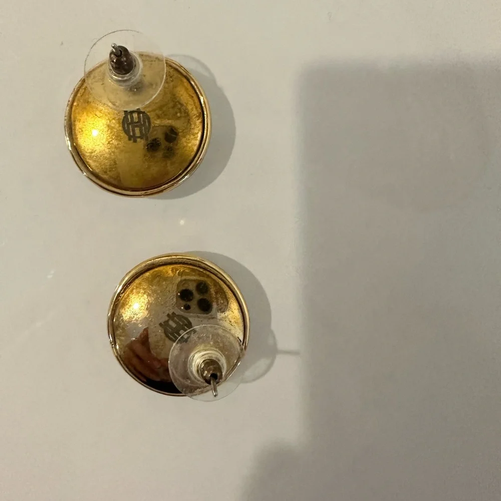 House of Harlow 1960 Sunburst Labradorite Circle Sun Stud Earrings